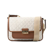 Michael Kors Beige Canvas Crossbody Bag