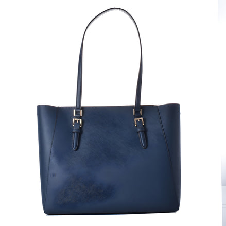 Michael Kors Blue Leather Tote Bag