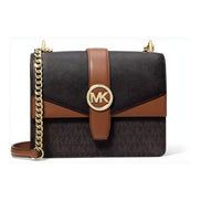 Michael Kors Brown Canvas Crossbody Bag