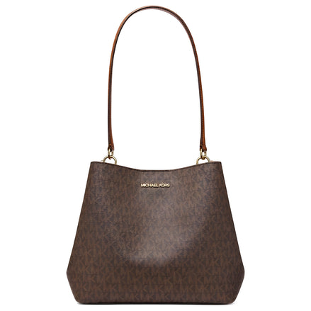 Michael Kors Brown Canvas Shoulder Bag