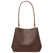 Michael Kors Brown Canvas Shoulder Bag