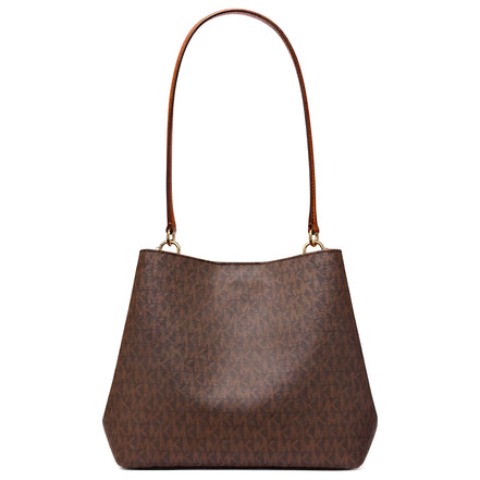 Michael Kors Brown Canvas Shoulder Bag