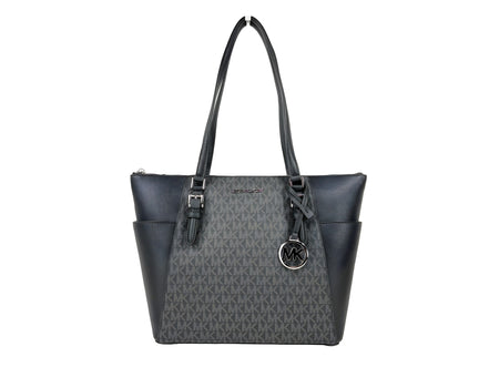 Michael Kors Charlotte Leather Top Zip Tote Bag