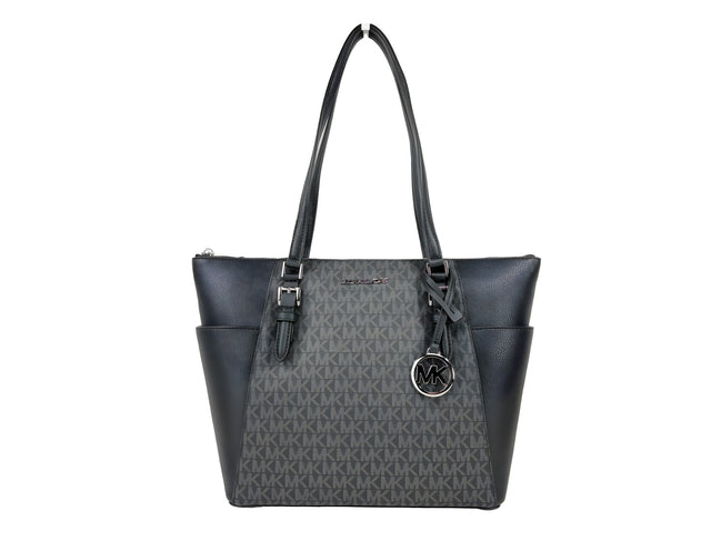 Michael Kors Charlotte Leather Top Zip Tote Bag