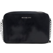 Michael Kors Jet Set Large East West Black Saffiano Leather Crossbody Handbag