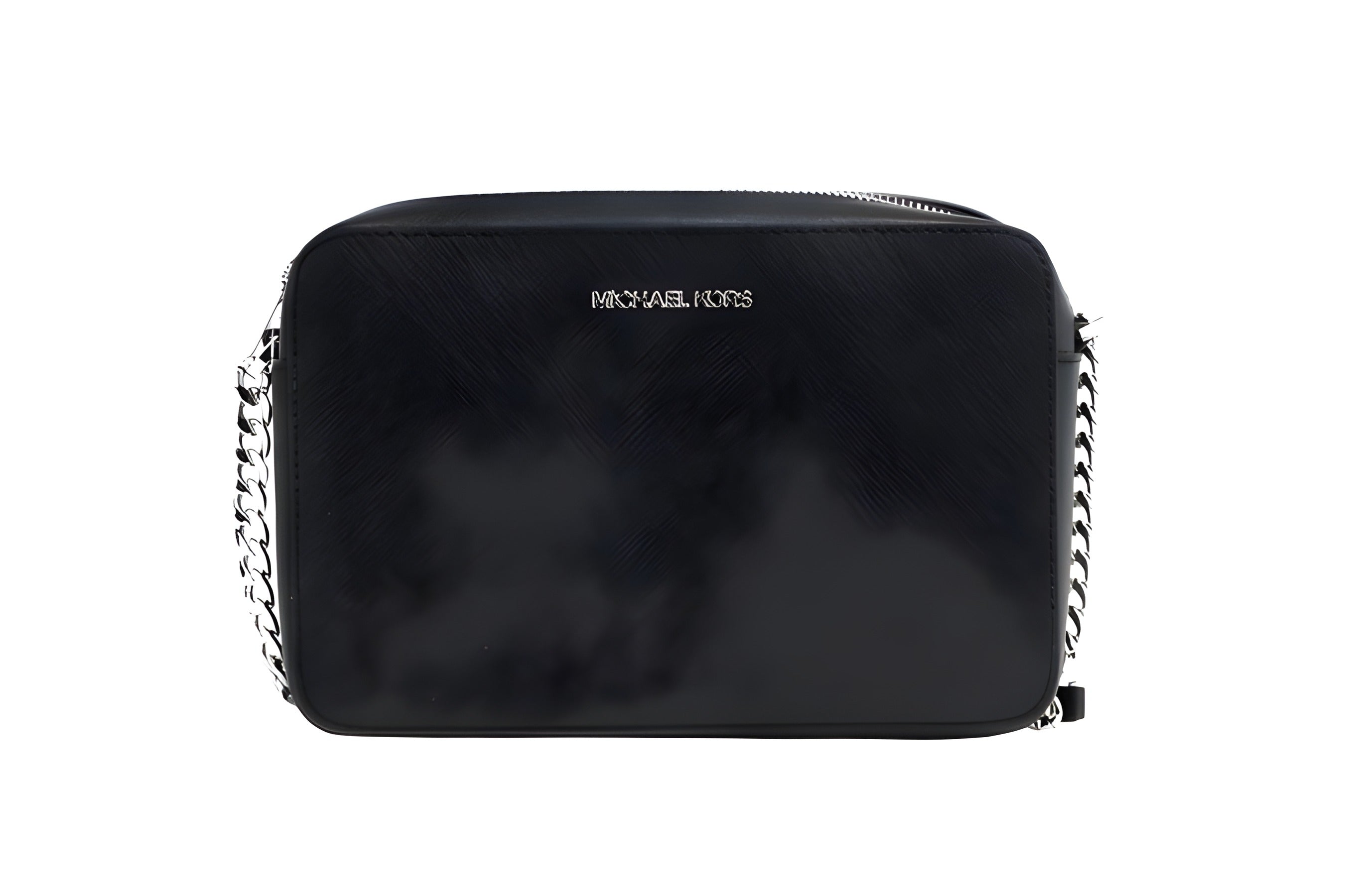 Michael Kors Jet Set Large East West Black Saffiano Leather Crossbody Handbag