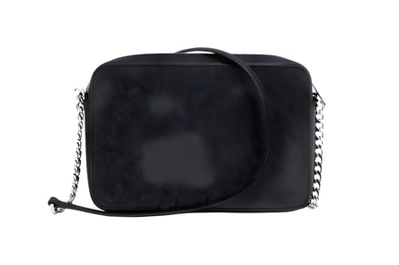 Michael Kors Jet Set Large East West Black Saffiano Leather Crossbody Handbag