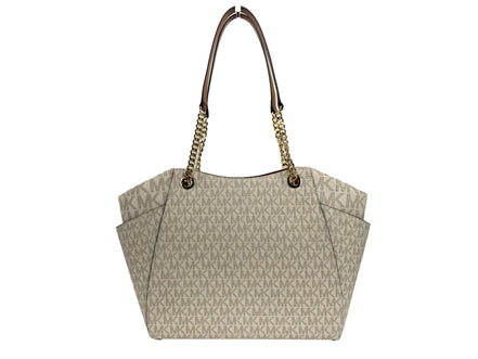 Michael Kors Jet Set Travel Large Logo Tote Vanilla