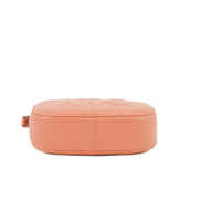 Sac bandoulière appareil photo ovale moyen Michael Kors Jet Set Travel en cuir Sherbert