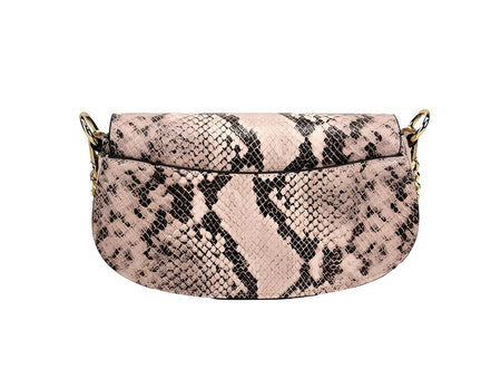 Michael Kors Mila Small Snakeskin Messenger Crossbody Bag