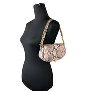 Michael Kors Mila Small Snakeskin Messenger Crossbody Bag