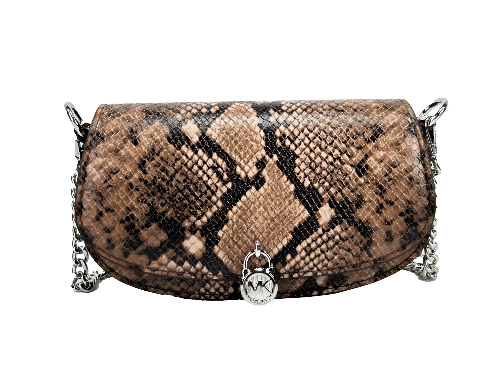 Sac bandoulière Michael Kors Mila petit format imprimé serpent