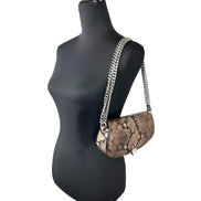 Sac bandoulière Michael Kors Mila petit format imprimé serpent