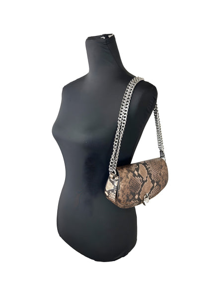 Sac bandoulière Michael Kors Mila petit format imprimé serpent