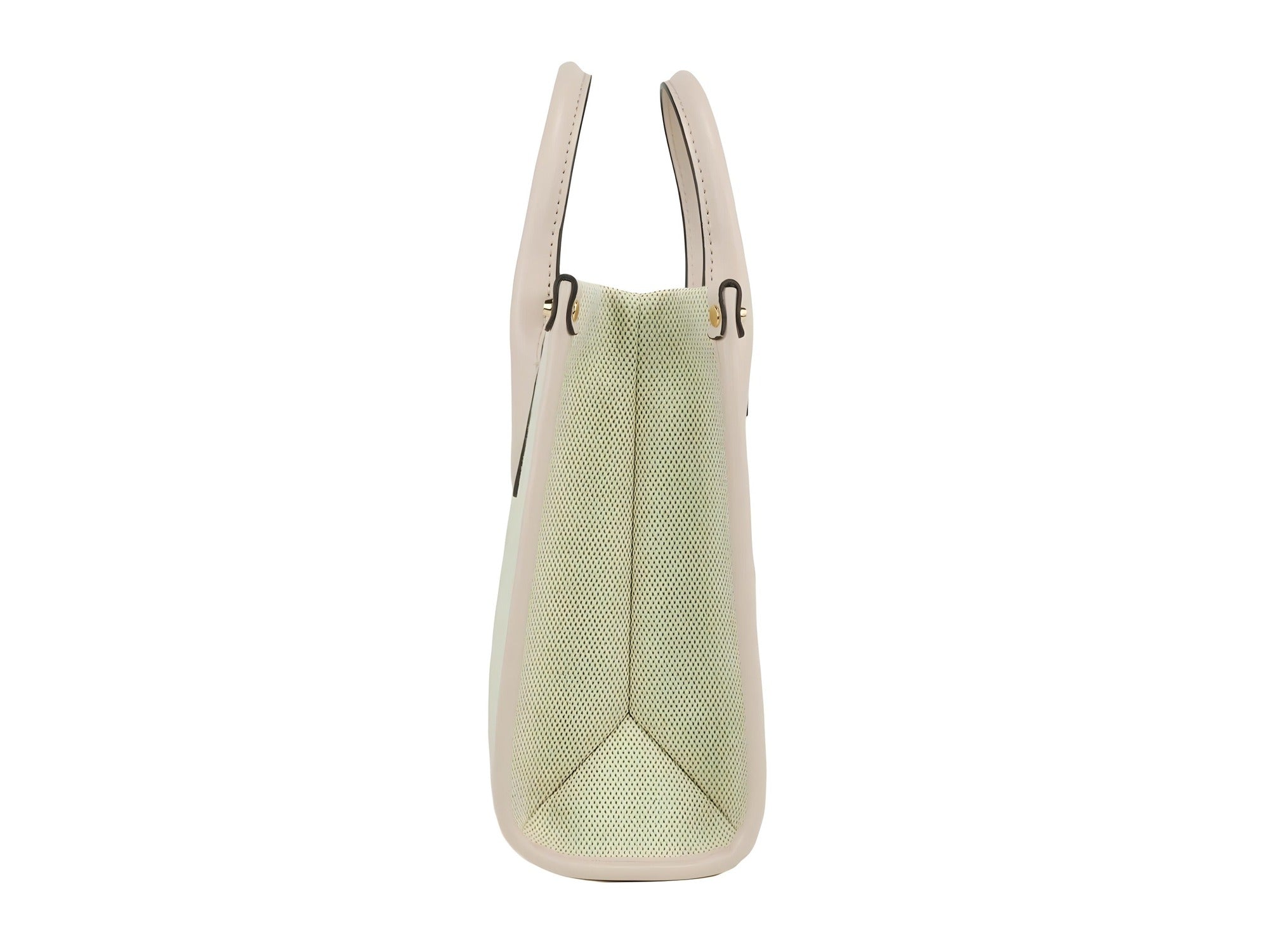 Michael Kors Mirella Small Powder Blush Canvas Shopper Crossbody Handbag Purse