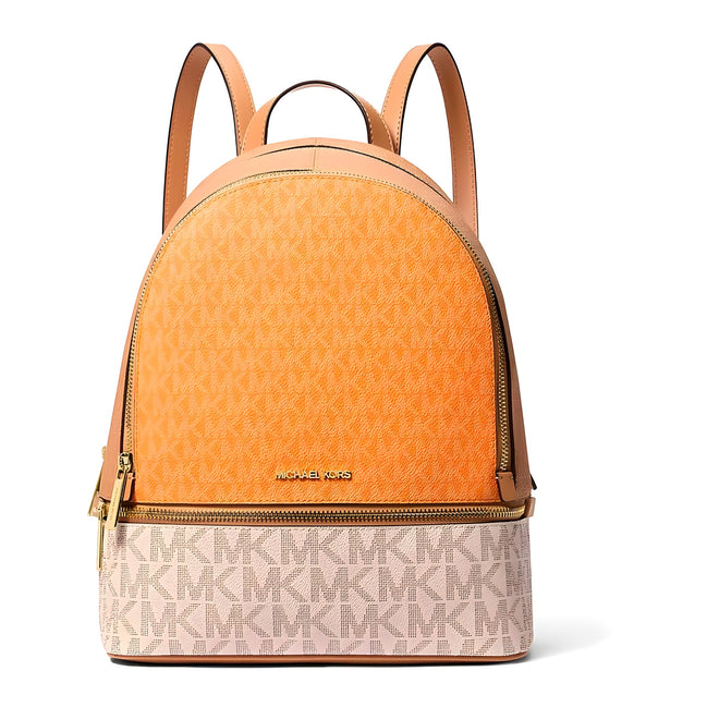 Michael Kors Orange Canvas Backpack