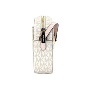 Michael Kors Saffiano Leather Chain Zip Crossbody Handbag