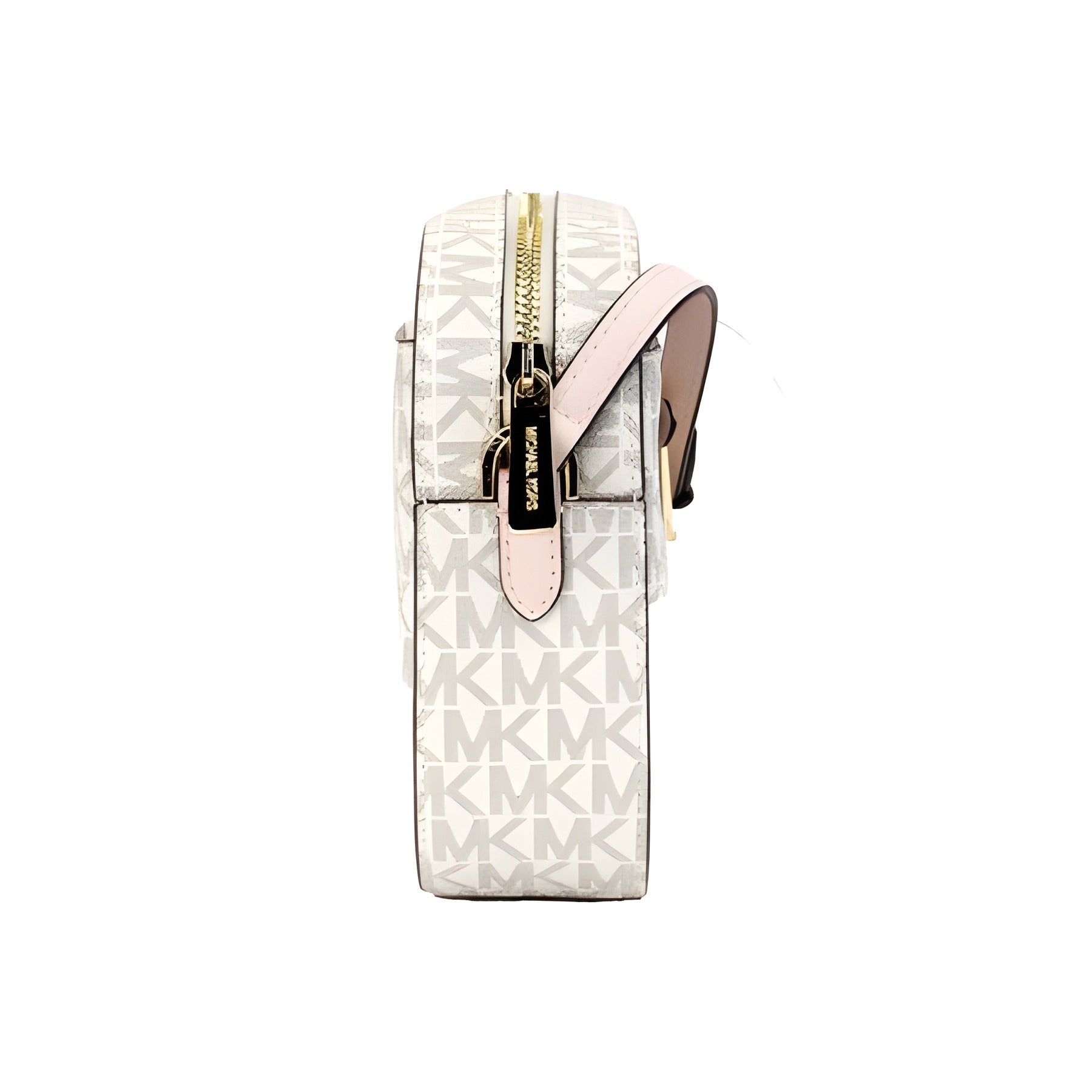 Michael Kors Saffiano Leather Chain Zip Crossbody Handbag