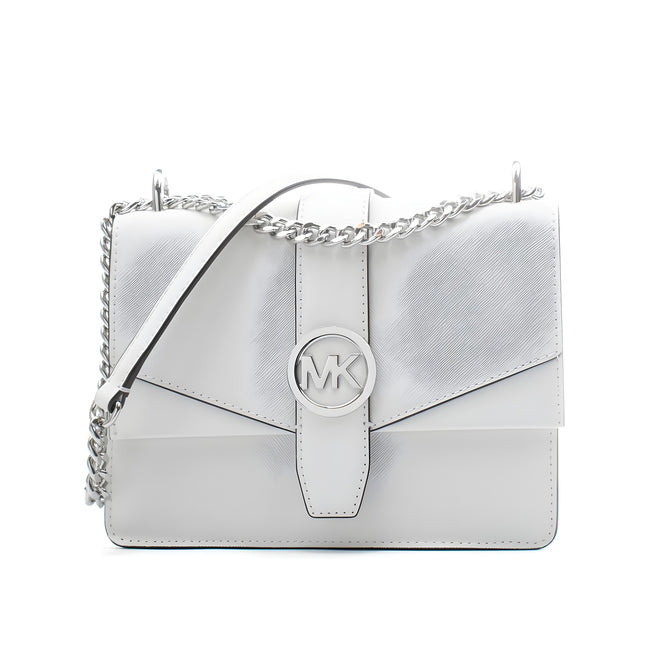 Michael Kors White Leather Shoulder Bag