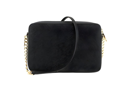 Michael Kors Black Saffiano Leather Jet Set Crossbody Bag