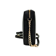 Michael Kors Black Saffiano Leather Jet Set Crossbody Bag