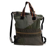 Dolce & Gabbana Military Green Patchwork Backpack
