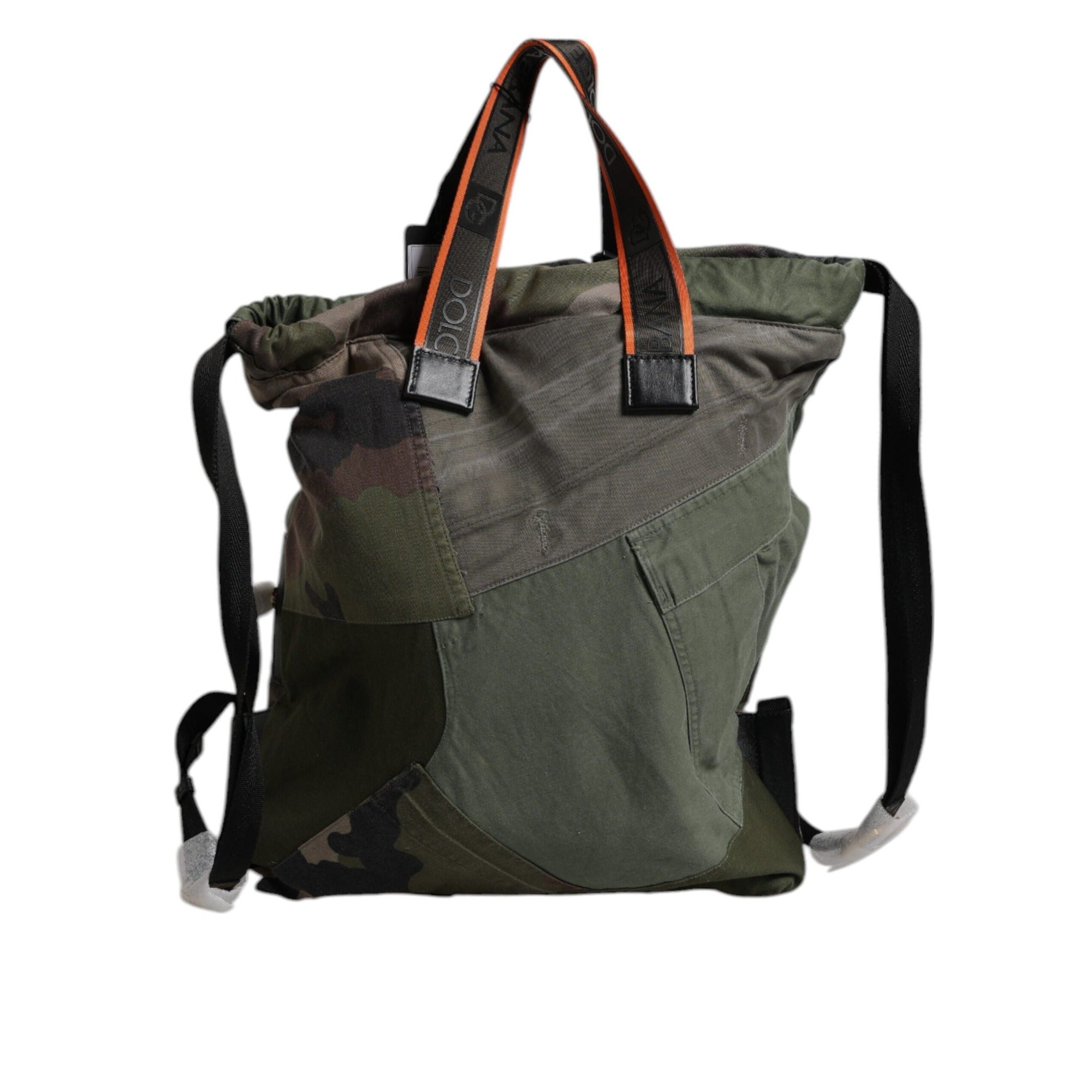 Sac à dos Rucksack patchwork vert militaire Dolce & Gabbana