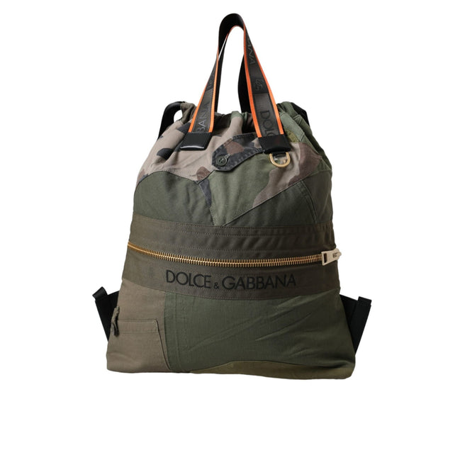 Sac à dos Rucksack patchwork vert militaire Dolce & Gabbana