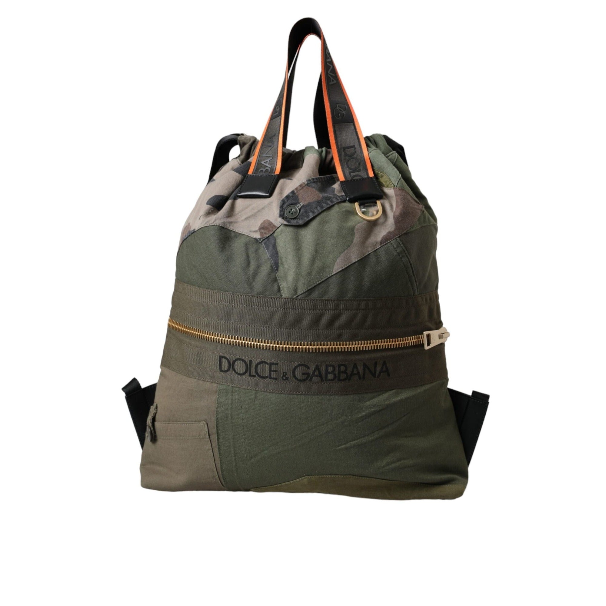 Sac à dos Rucksack patchwork vert militaire Dolce & Gabbana
