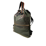 Sac à dos Rucksack patchwork vert militaire Dolce & Gabbana