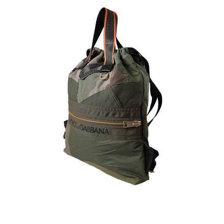Sac à dos Rucksack patchwork vert militaire Dolce & Gabbana
