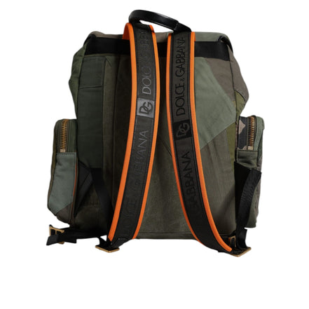 Sac à dos de voyage Dolce & Gabbana vert militaire patchwork