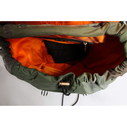Sac à dos de voyage Dolce & Gabbana vert militaire patchwork