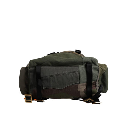 Sac à dos de voyage Dolce & Gabbana vert militaire patchwork