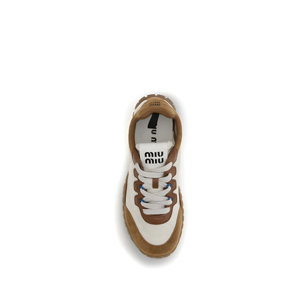 Miu Miu Beige Athletic Sneakers