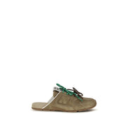 Miu Miu Beige Calf Leather Athletic Sneakers