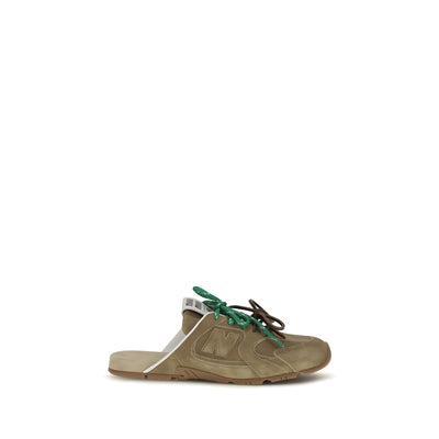 Miu Miu Beige Calf Leather Athletic Sneakers