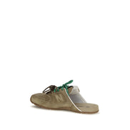 Miu Miu Beige Calf Leather Athletic Sneakers