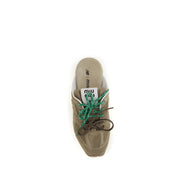 Miu Miu Beige Calf Leather Athletic Sneakers