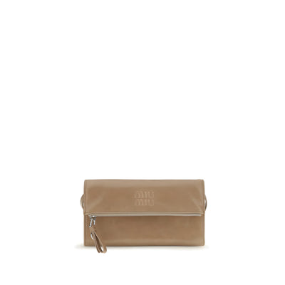 Miu Miu Beige Calf Leather Wallet