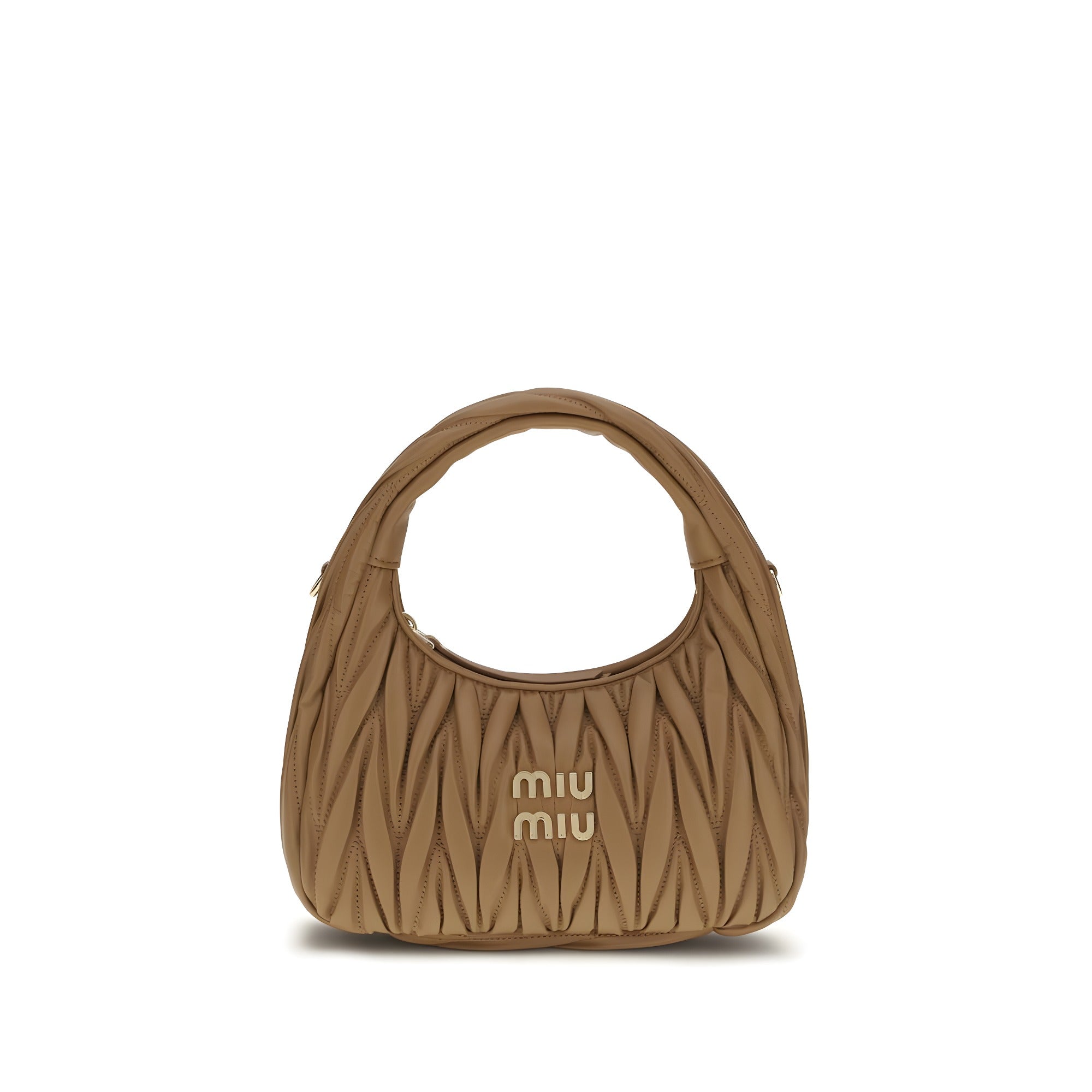 Miu Miu Beige Lamb Shoulder Bag