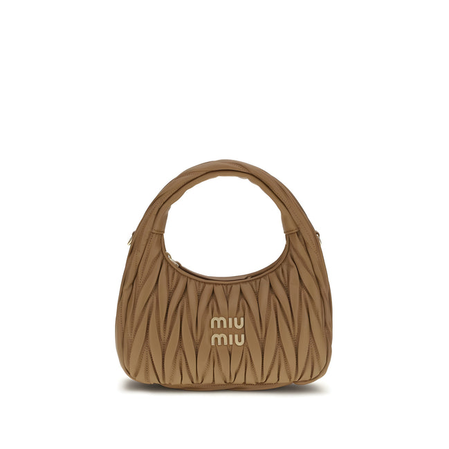 Miu Miu Beige Lamb Shoulder Bag