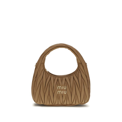 Miu Miu Beige Lamb Shoulder Bag