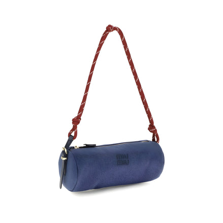 Miu Miu Blue Cotton Shoulder Bag