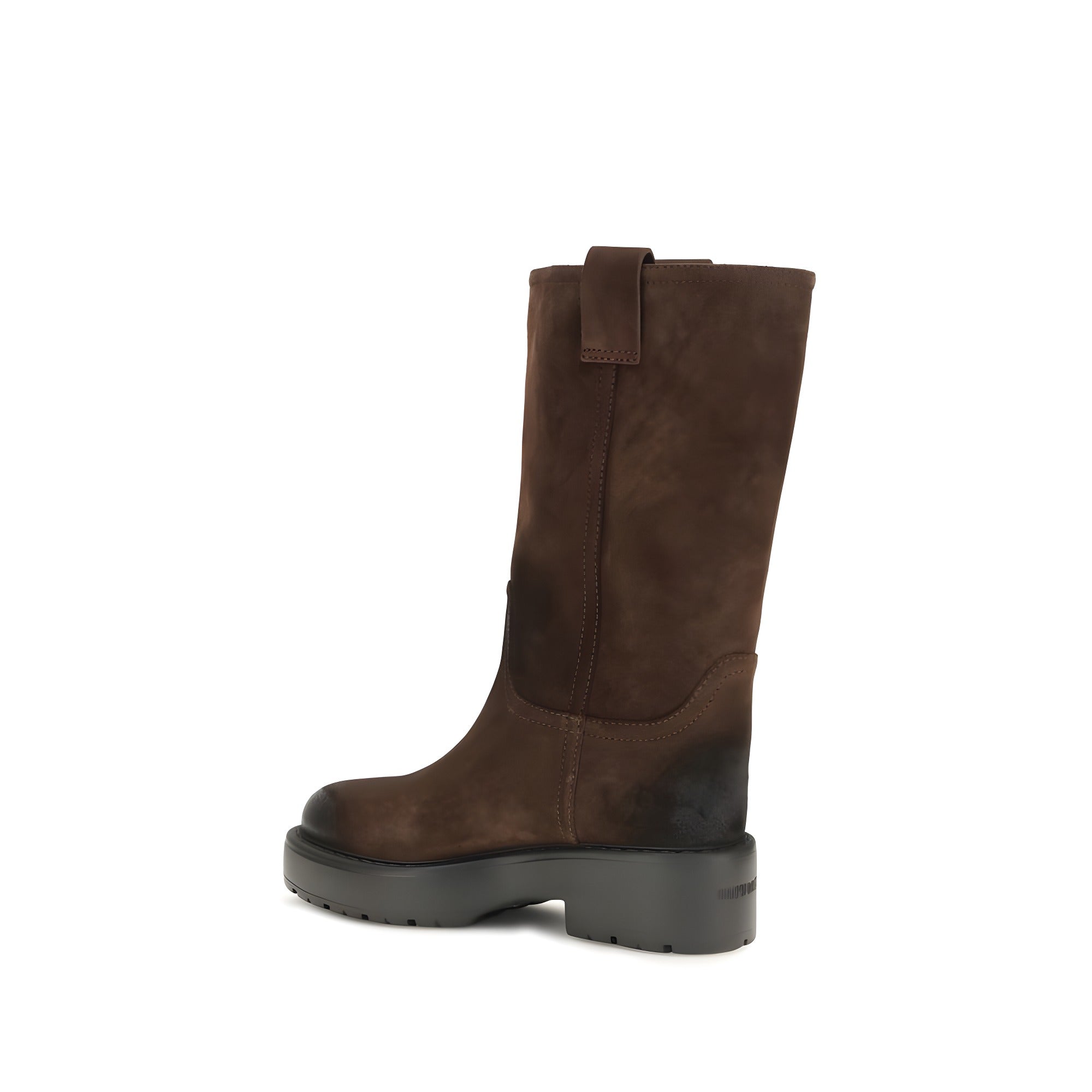 Miu Miu Brown Calf Leather Ankle Boots