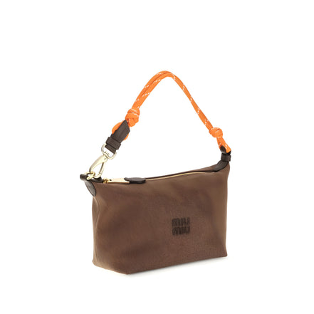 Miu Miu Brown Cotton Shoulder Bag