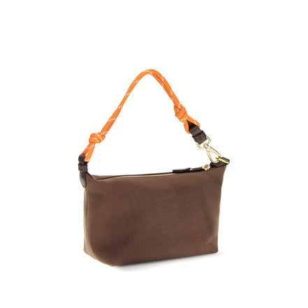Miu Miu Brown Cotton Shoulder Bag