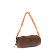 Miu Miu Brown Cotton Shoulder Bag