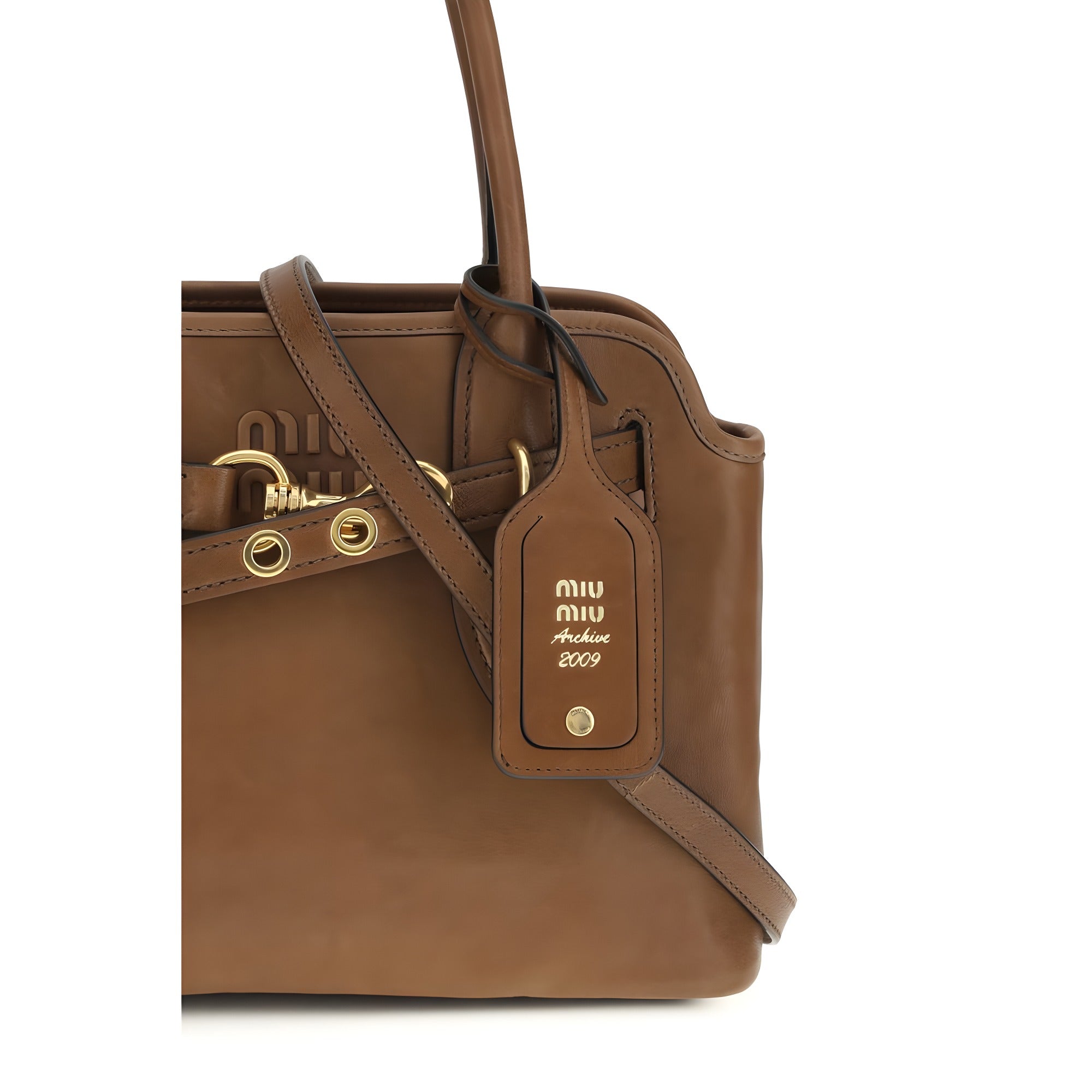 Miu Miu Brown Lambskin Handbag