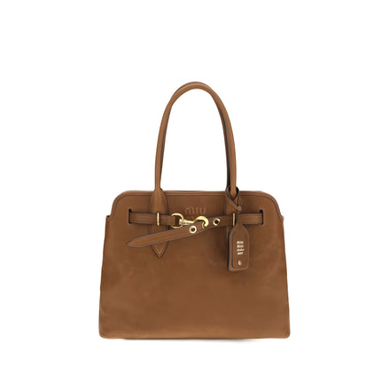 Miu Miu Brown Leather Shoulder Bag